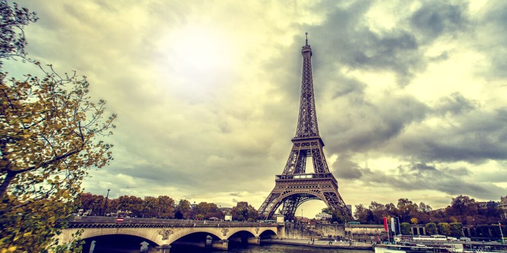 The iconic Eiffel Tower